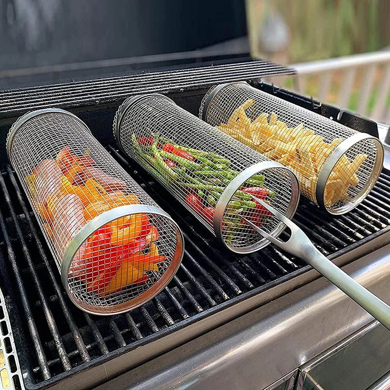 RoundGrill™ - Panier à Barbecue en Acier Inoxydable