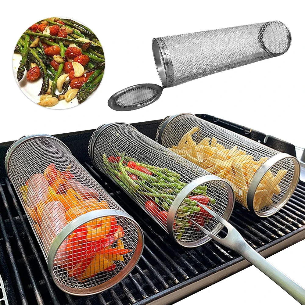 RoundGrill™ - Panier à Barbecue en Acier Inoxydable